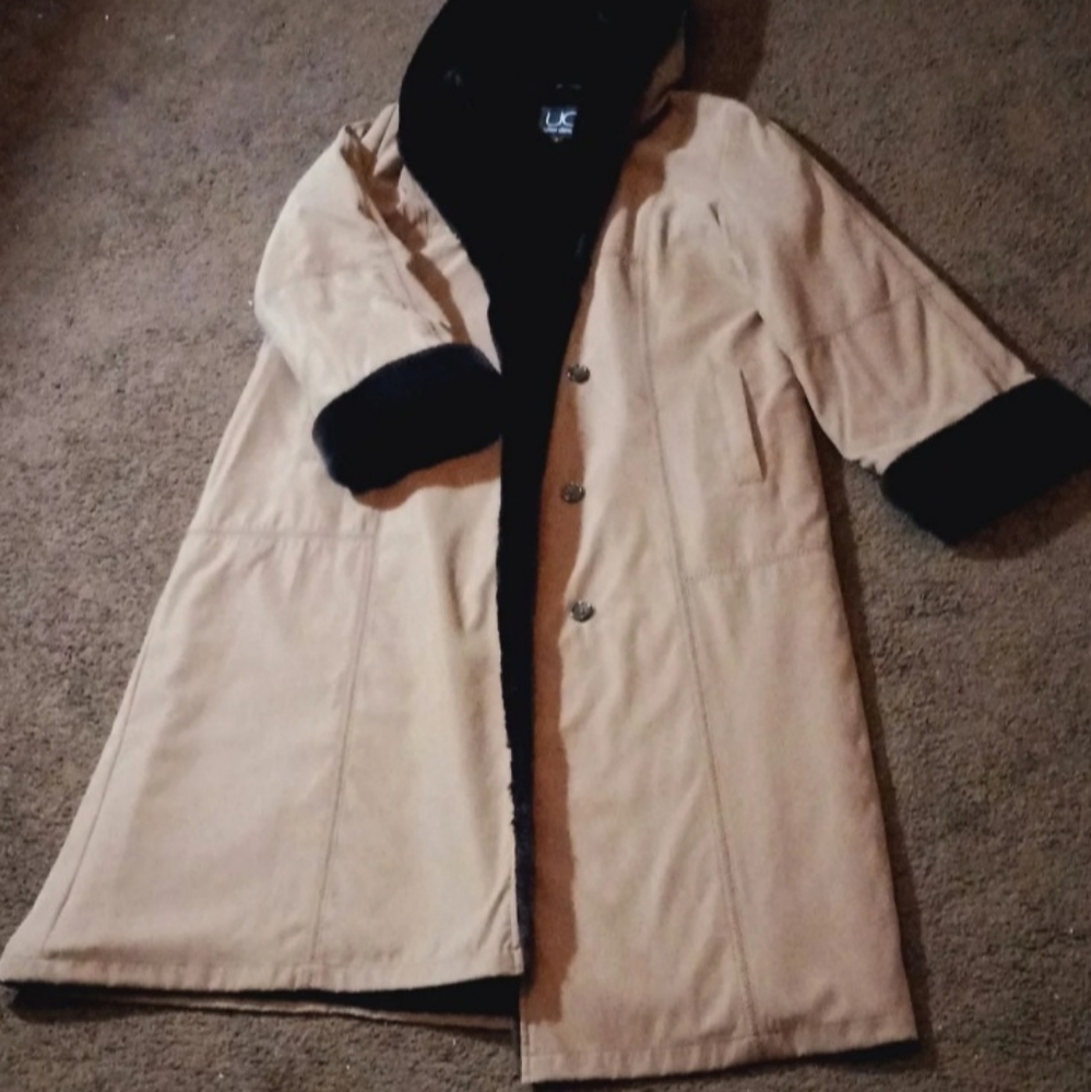 Beige Faux Fur Coat